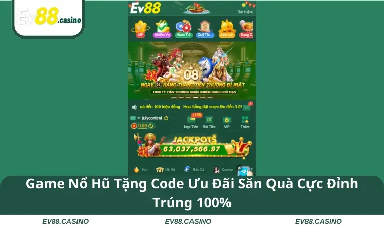 game no hu tang code Game Nổ Hũ Tặng Code Ưu Đãi Săn Quà Cực Đỉnh Trúng 100%