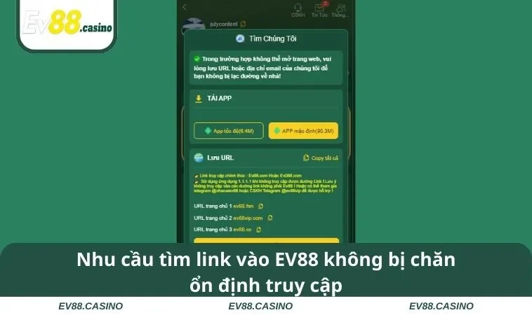 link vao ev88 khong bi chan 1 Nhu cầu tìm link vào EV88 không bị chăn ổn định truy cập